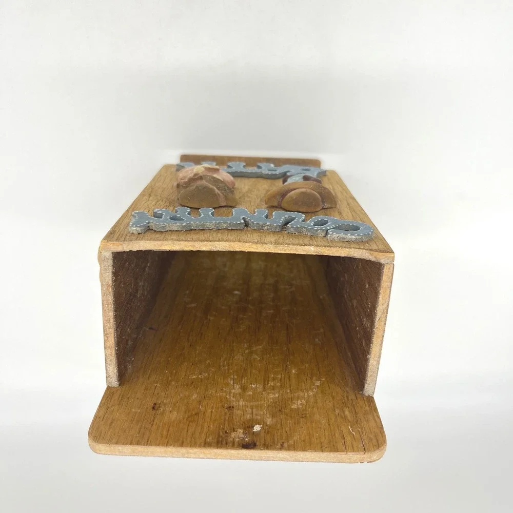 Vintage‎ Country Bath Wooden Wall Mount Dispenser Holder Folk Art Decor 11 inch